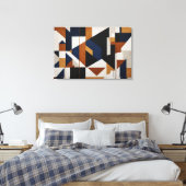 Earth Tones and Blue Canvas Afdruk (Insitu (Slaapkamer))