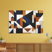 Earth Tones and Blue Canvas Afdruk (Insitu (Woonkamer))