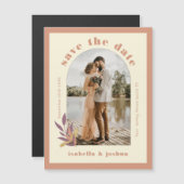 Earth Tones Arch Modern Photo Save the Date (Voorkant / Achterkant)