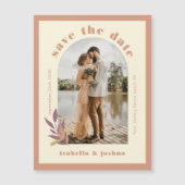 Earth Tones Arch Modern Photo Save the Date (Voorkant)