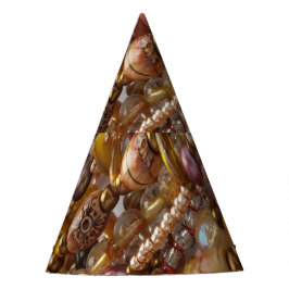 Earth Tones Bead Print Feesthoedjes