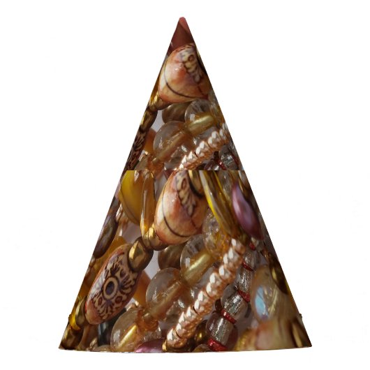 Earth Tones Bead Print Feesthoedjes (Voorkant)