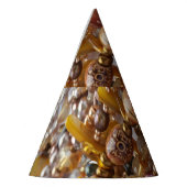 Earth Tones Bead Print Feesthoedjes (Links)