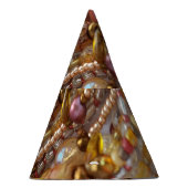 Earth Tones Bead Print Feesthoedjes (Rechts)