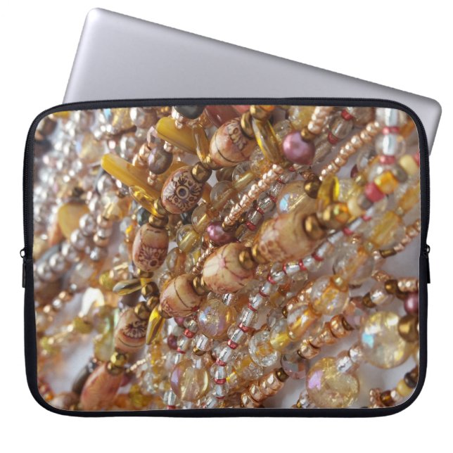 Earth Tones Bead Print Laptop Sleeve (Voorkant)