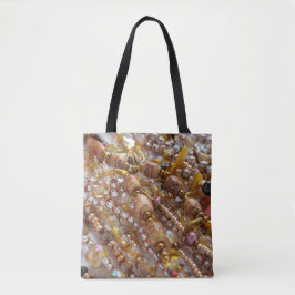 Earth Tones Bead Print Tote Bag