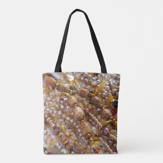 Earth Tones Bead Print Tote Bag (Achterkant)
