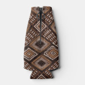 Earth Tones Boho Mud Cloth Style Patroon Flesjeskoeler (Achterkant)