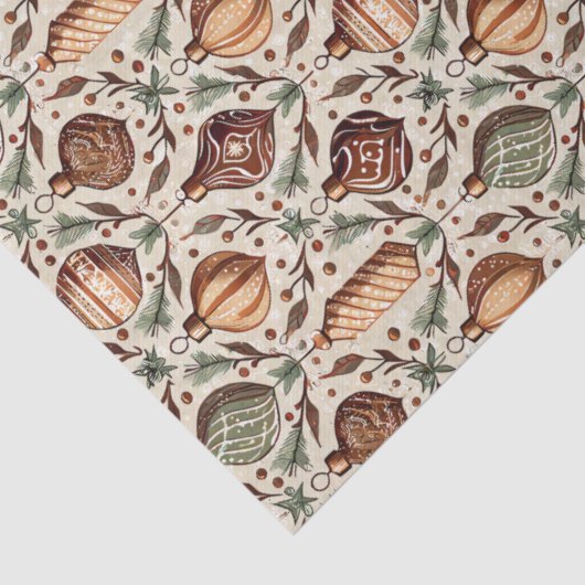 Earth Tones Christmas Pattern#12 ID1009 Tissuepapier (Detail)