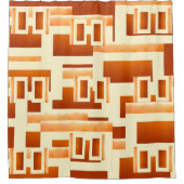 Earth Tones Desert Southwest Sunset Sinaasappel Cr Douchegordijn (Voorkant)