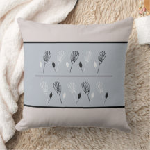 Earth Tones Floral en Leaves Pattern Sierkussen