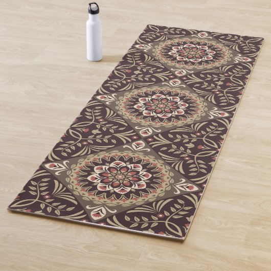 Earth Tones Floral Mandala Yogamat (In situ)