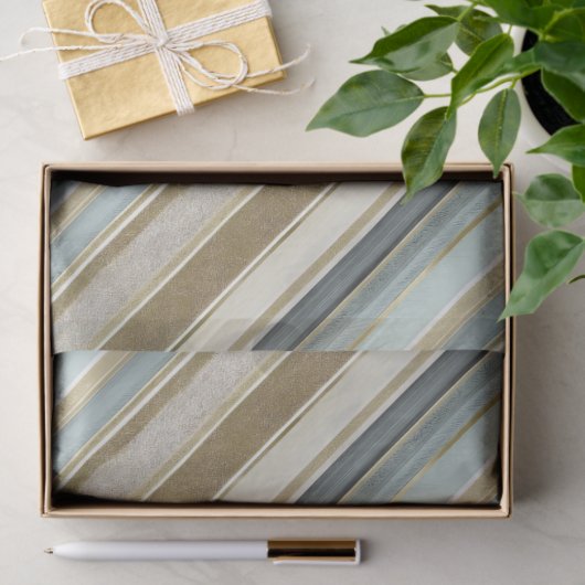 Earth Tones Gold Christmas Pattern#28 ID1009 Tissuepapier (Geschenk)