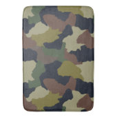 Earth Tones Groen Bruin Camouflage Badmat (Voorkant Verticaal)
