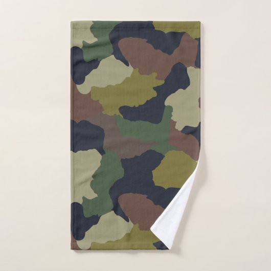 Earth Tones Groen en Bruin Camouflage Bad Handdoek (Handdoek)