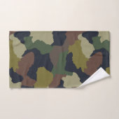 Earth Tones Groen en Bruin Camouflage Bad Handdoek (Handdoek)