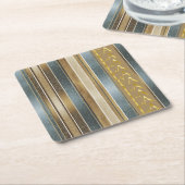 Earth Tones Kerstmis Fa La Patroon#27 ID1009 Kartonnen Onderzetters (Schuin)