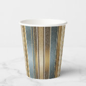 Earth Tones Kerstmis Fa La Patroon#27 ID1009 Papieren Bekers (Achterkant)