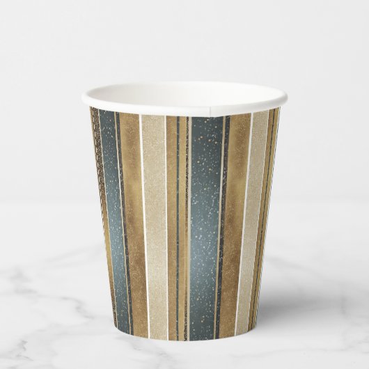 Earth Tones Kerstmis Fa La Patroon#27 ID1009 Papieren Bekers (Rechts)