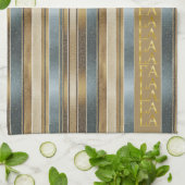 Earth Tones Kerstmis Fa La Patroon#27 ID1009 Theedoek (Gevouwen)