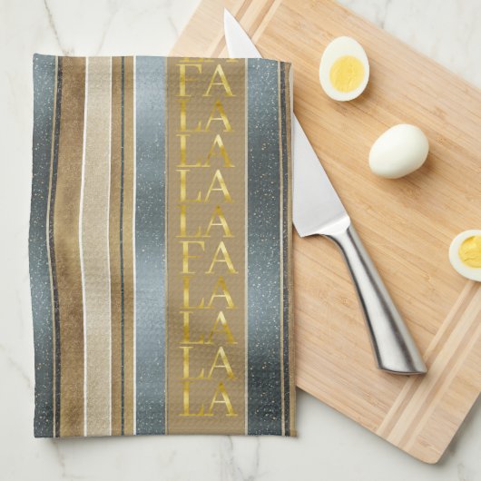 Earth Tones Kerstmis Fa La Patroon#27 ID1009 Theedoek (Quarter Fold)