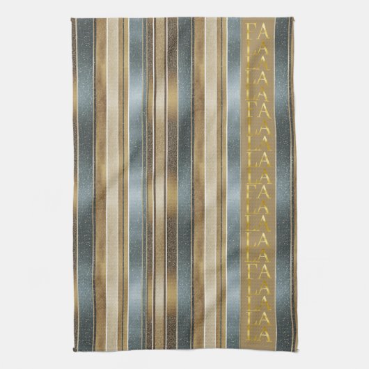 Earth Tones Kerstmis Fa La Patroon#27 ID1009 Theedoek (Verticaal)