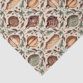 Earth Tones Kerstpatroon#12 ID1009 Tissuepapier (Detail)