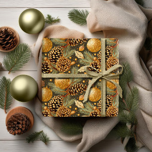 Earth Tones Kerstpatroon#29 ID1009 Cadeaupapier