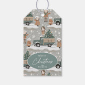 Earth Tones Kerstpatroon # 2 ID1009 Cadeaulabel (Voorkant)