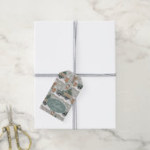Earth Tones Kerstpatroon # 2 ID1009 Cadeaulabel (Met Touw)