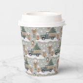 Earth Tones Kerstpatroon # 2 ID1009 Papieren Bekers (Achterkant)