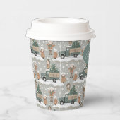 Earth Tones Kerstpatroon # 2 ID1009 Papieren Bekers (Rechts)