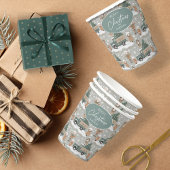 Earth Tones Kerstpatroon # 2 ID1009 Papieren Bekers