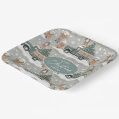 Earth Tones Kerstpatroon # 2 ID1009 Papieren Bordje (Gebogen)