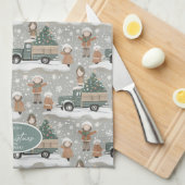 Earth Tones Kerstpatroon # 2 ID1009 Theedoek (Quarter Fold)