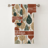 Earth Tones Kerstpatroon # 5 ID1009 Bad Handdoek (Insitu)