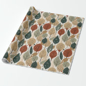 Earth Tones Kerstpatroon # 5 ID1009 Cadeaupapier (Uitgerold)