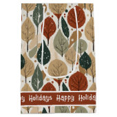 Earth Tones Kerstpatroon # 5 ID1009 Medium Cadeauzakje (Achterkant)