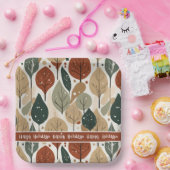 Earth Tones Kerstpatroon # 5 ID1009 Papieren Bordje (Feest)