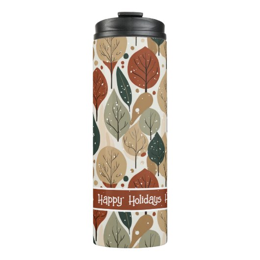 Earth Tones Kerstpatroon # 5 ID1009 Thermosbeker