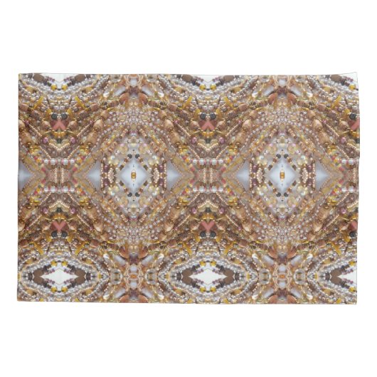 Earth Tones Kralen Afdrukken Kussensloop (Achterkant)