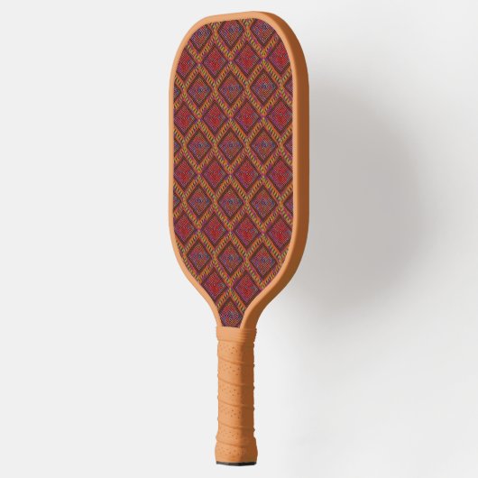 Earth Tones Mud Cloth Geïnspireerd patroon Pickleball Paddle (Links)