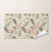 Earth Tones Paisley Tan Gray Black Bad Handdoek (Handdoek)
