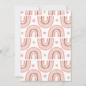 Earth Tones Rainbow Baby shower Invitation Kaart (Achterkant)
