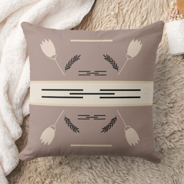 Earth Tones rustiek geometrisch Sierkussen (Deken)