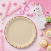 Earth Tones Sand Terra Cotta Polka Dots  Papieren Bordje (Feest)