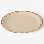 Earth Tones Sand Terra Cotta Polka Dots  Papieren Bordje (Gekanteld)