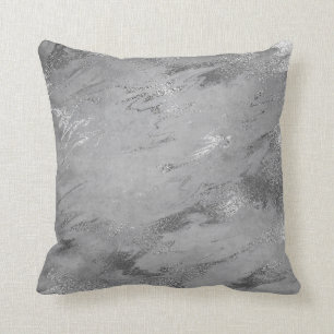 Earth Tones Silver Gray Grafiet Marble Kussen