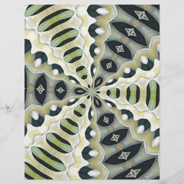 Earth Tones Symmetrische Kaleidoscoop (Voorkant)