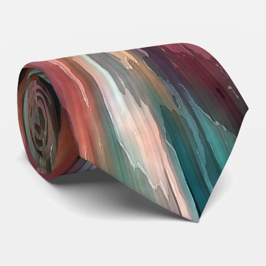 Earth Tones Tie Dye Stropdas (Opgerold)